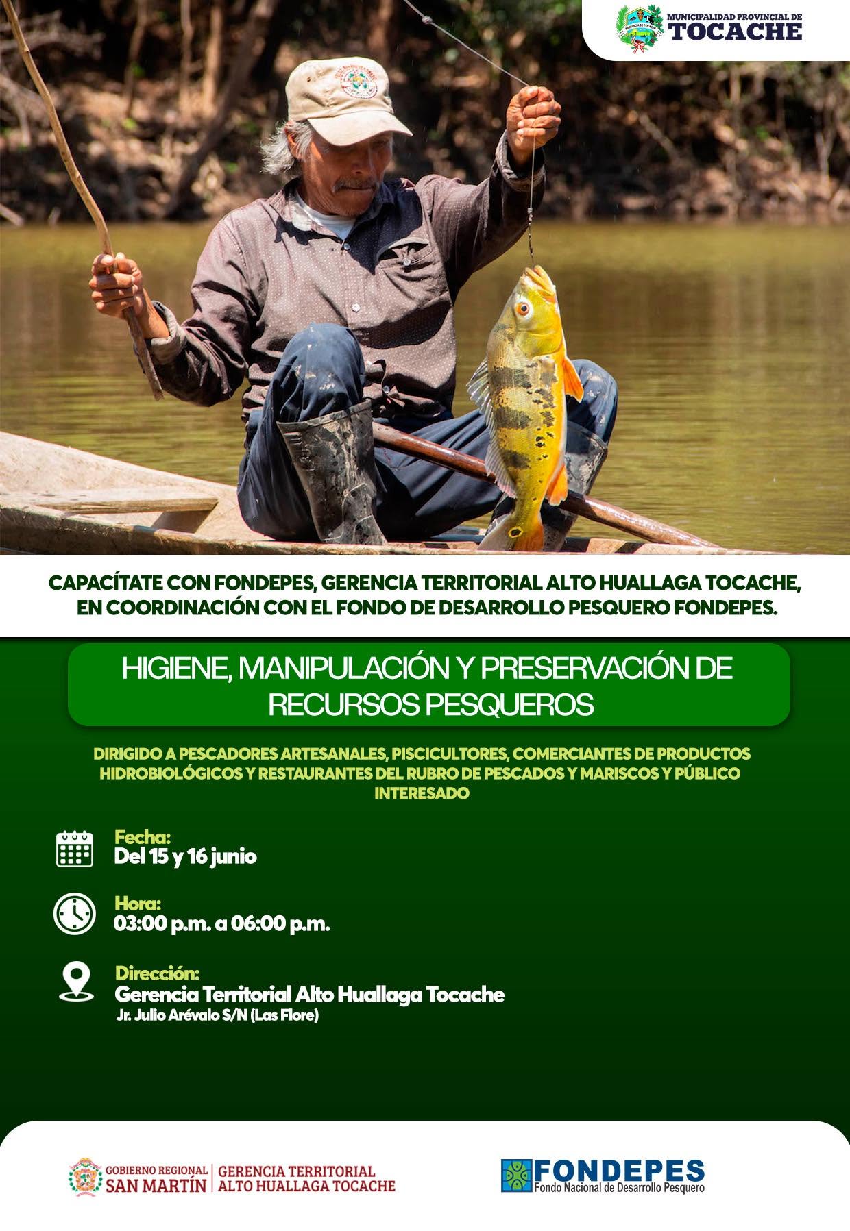 ¡Atención Pescadores y Piscicultores! Capacitación gratuita en Higiene y Preservación